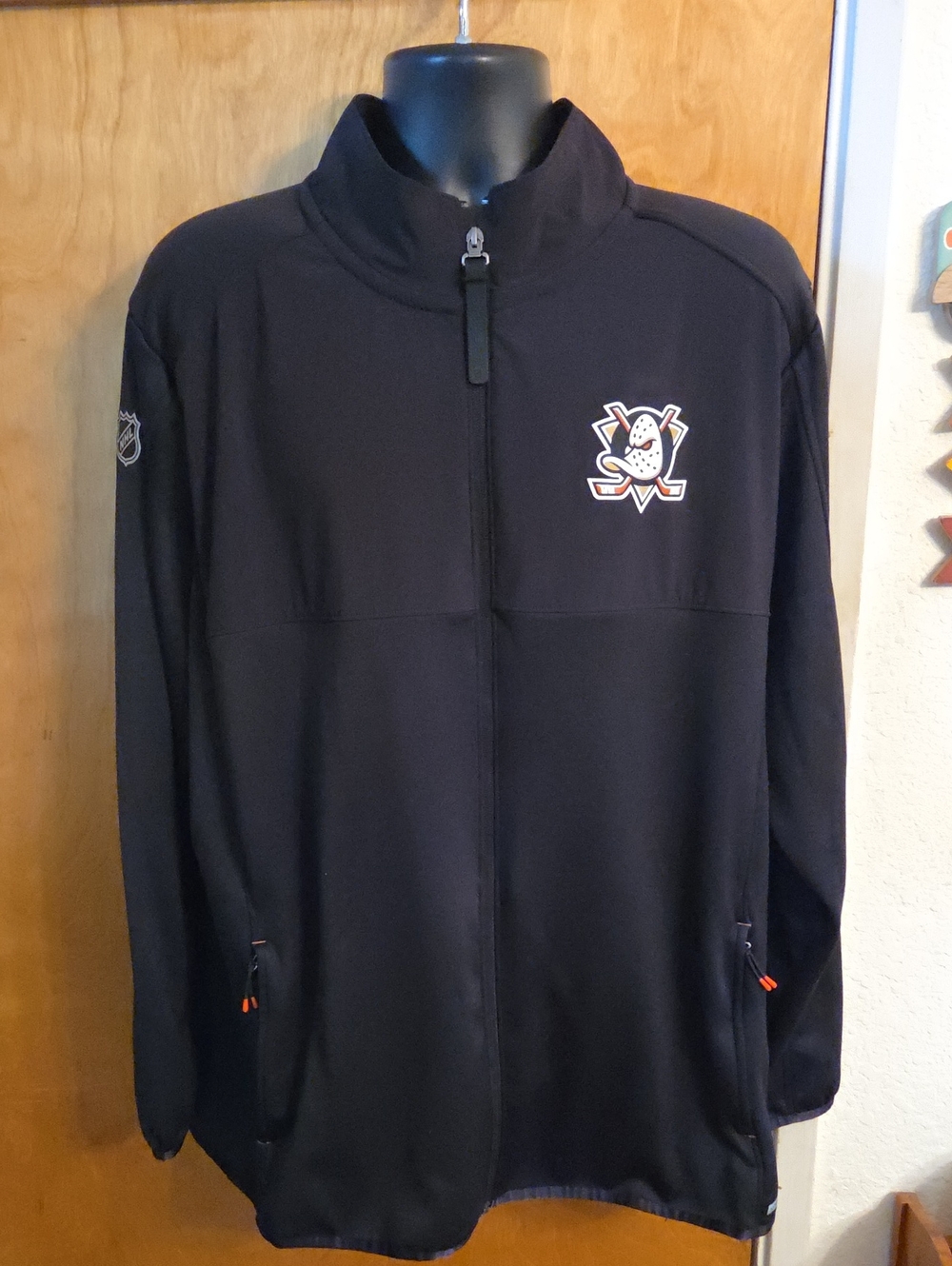 Anaheim Ducks Authentic Pro Rink Poly Fleece Full Zip Jacket - Mens XXL
